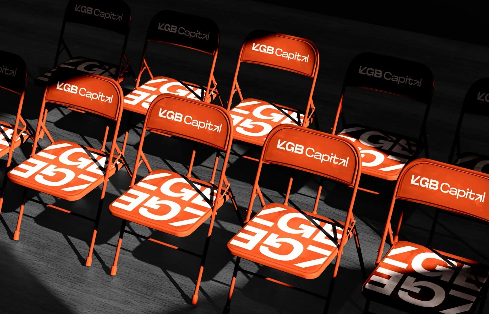 KGB Capital branded event chairs
