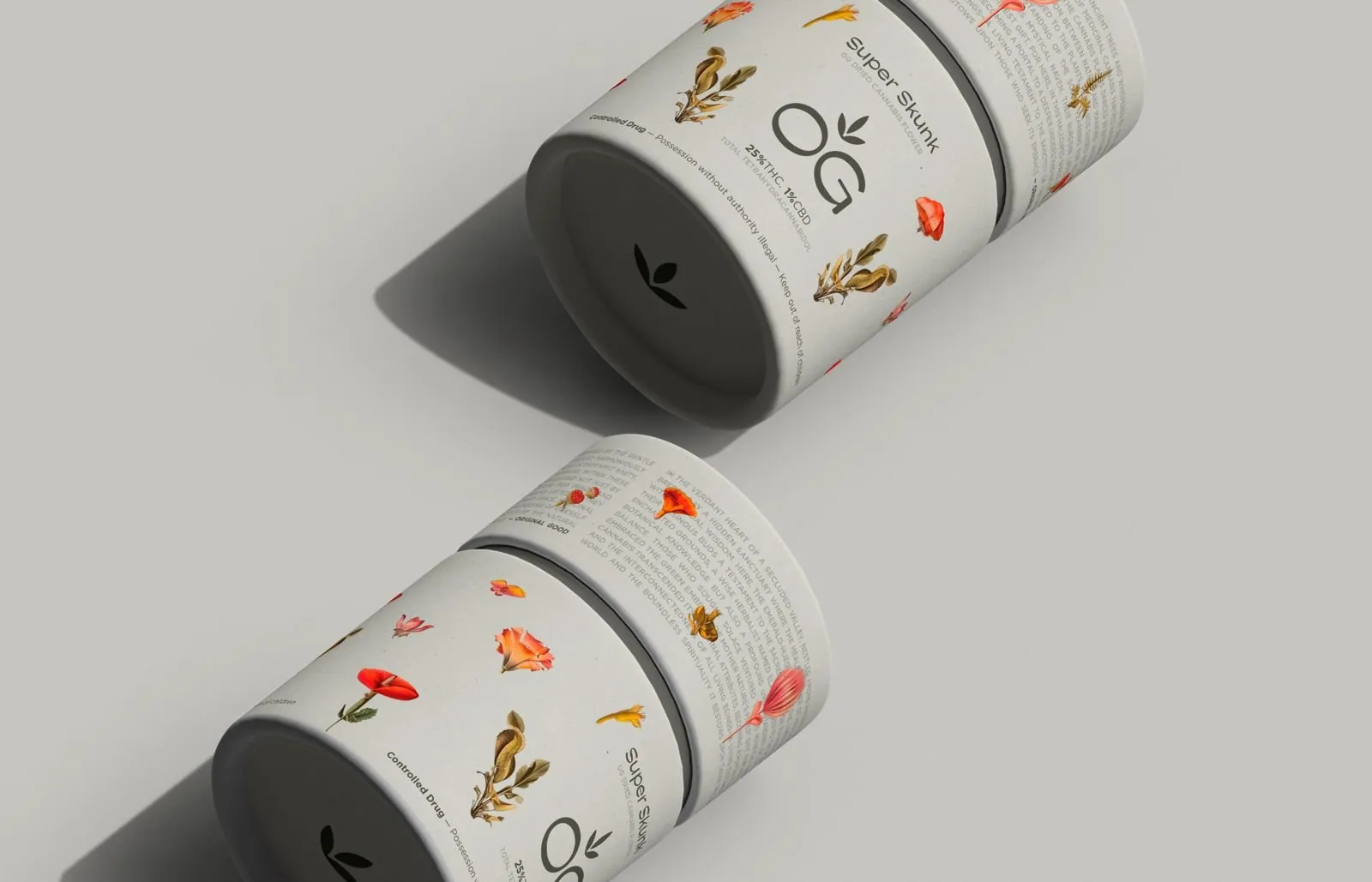 Original Good tubs with red botanical pattern