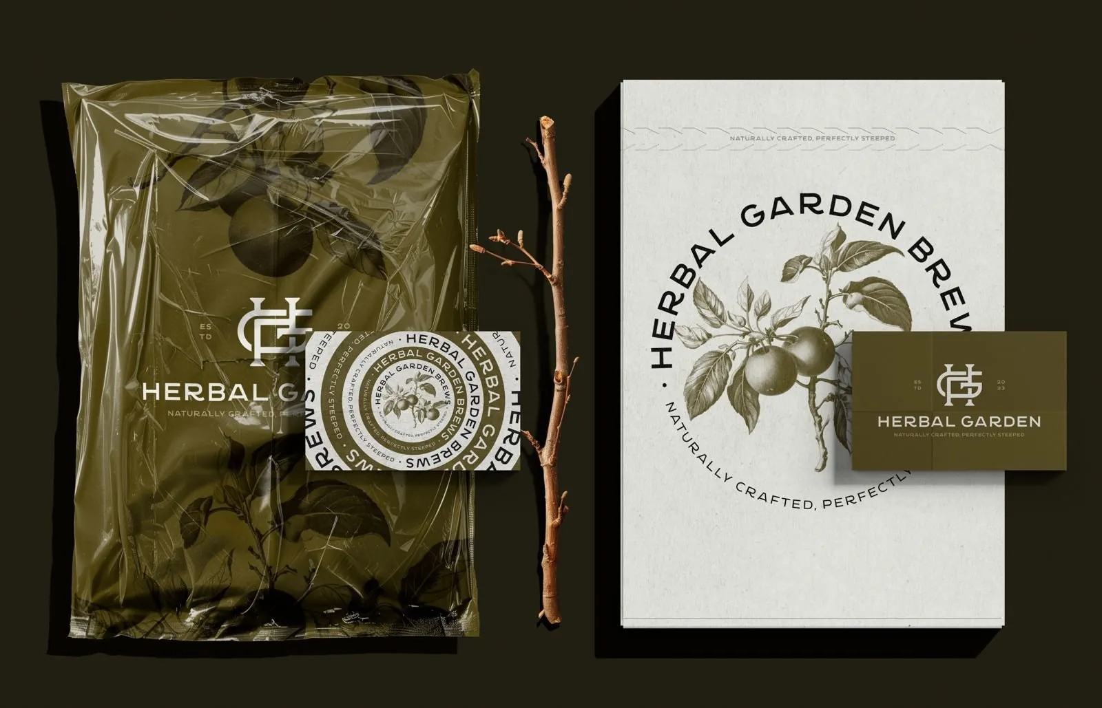 Herbal Garden Brews packaging set