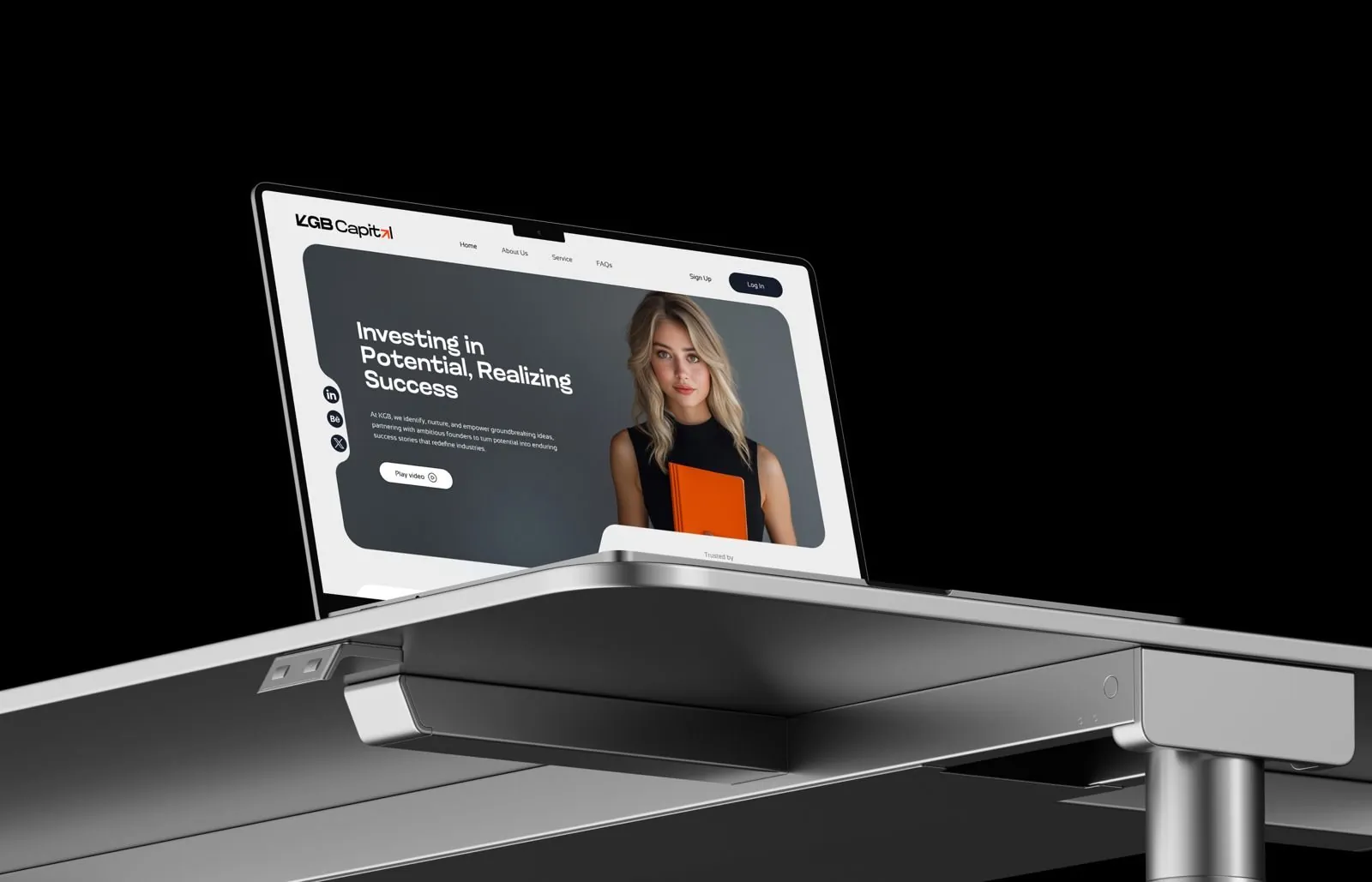 KGB Capital website on a laptop
