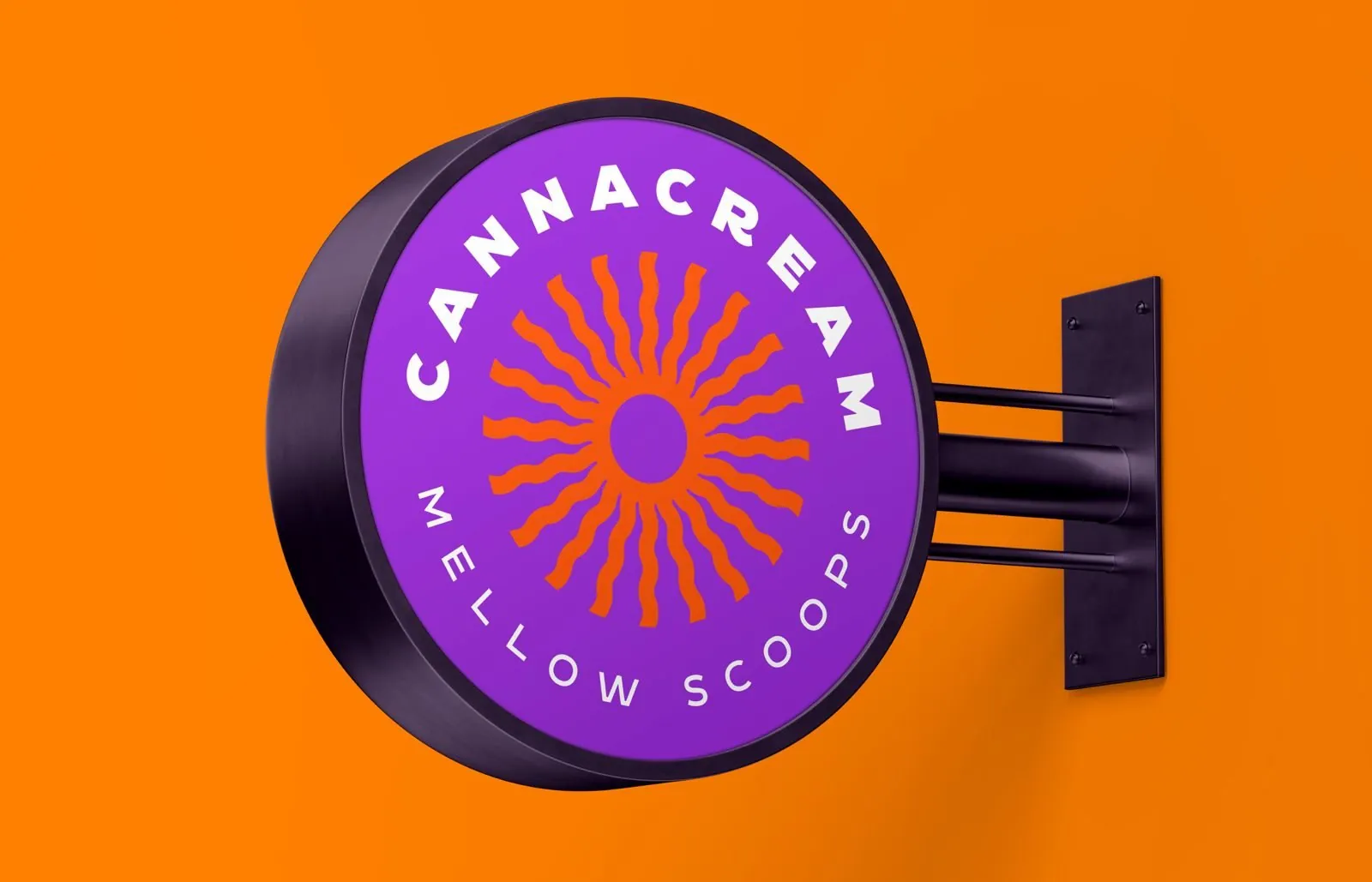 Cannacream hanging shop sign