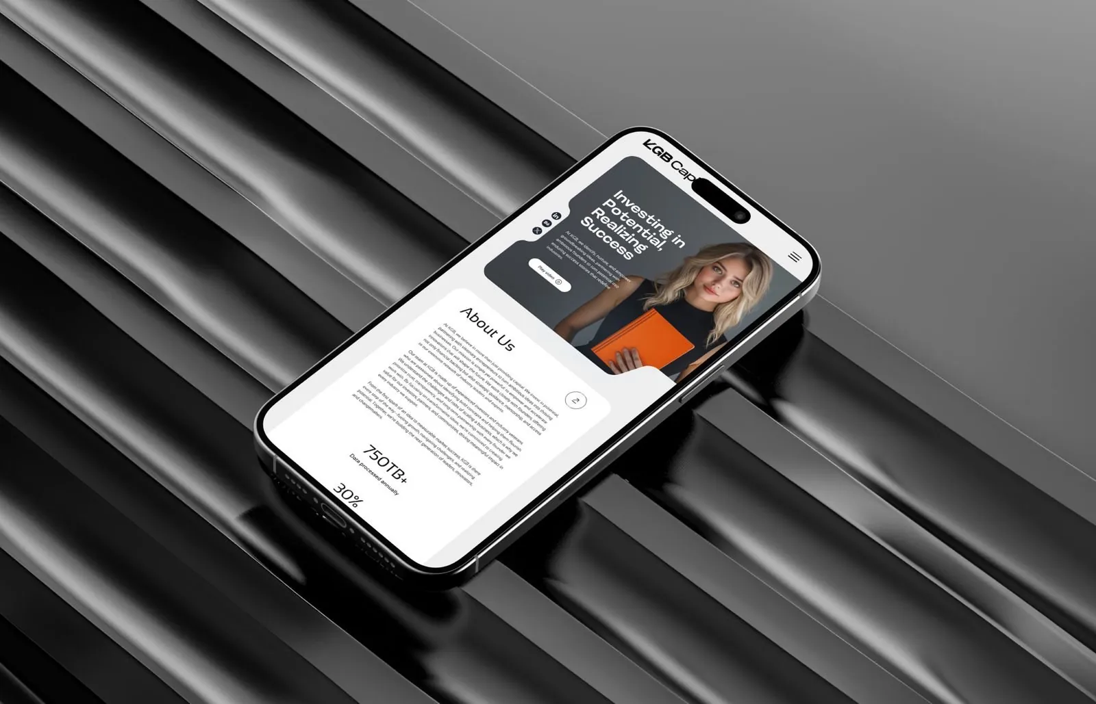 KGB Capital site on a phone