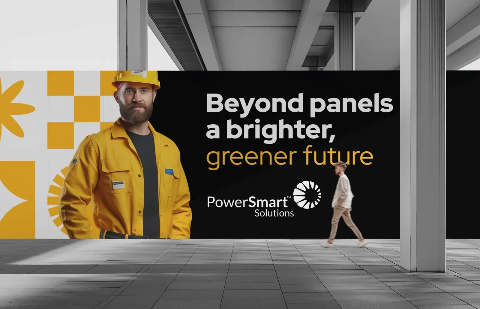 PowerSmart campaign at a bus stop